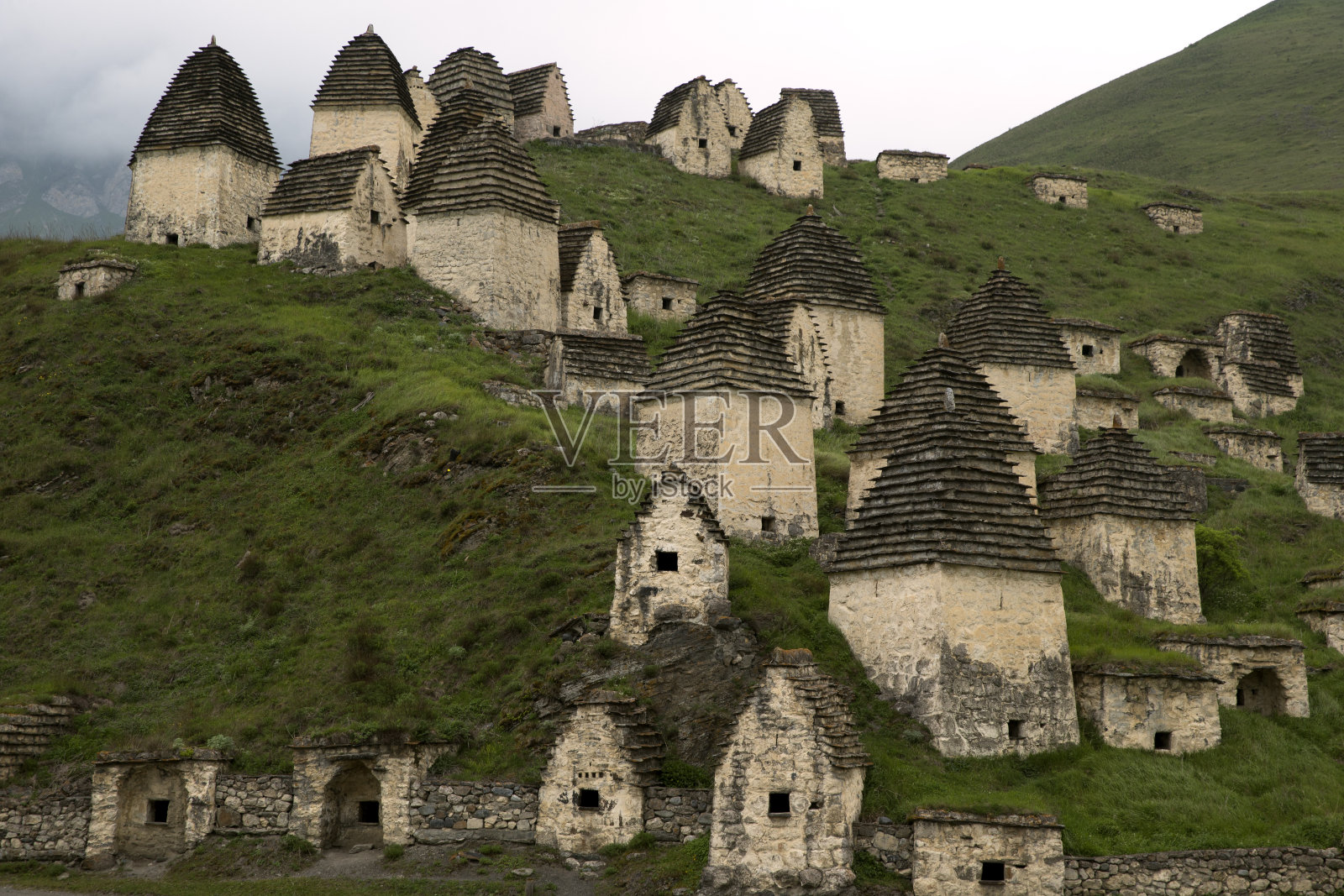 北奥塞梯死亡城镇达加夫斯照片摄影图片