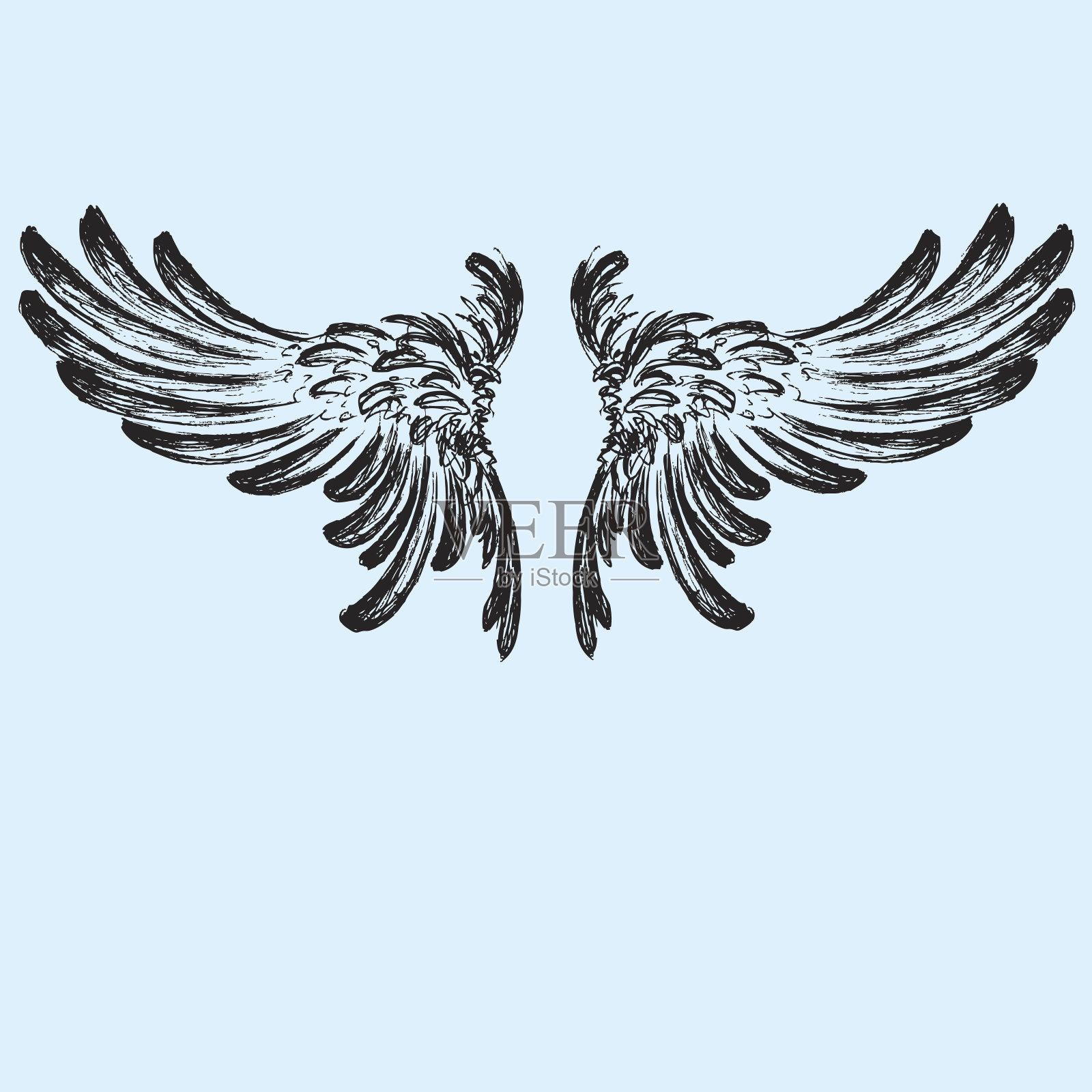 翅膀矢量图插画图片素材