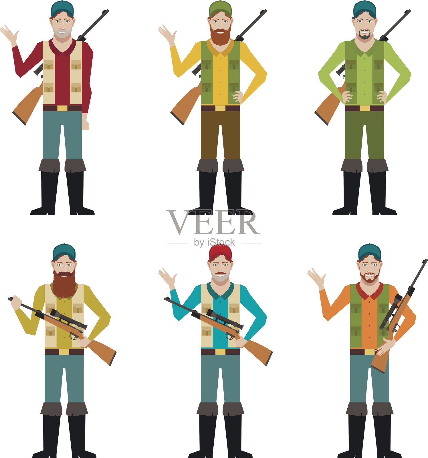 的猎人插画图片素材