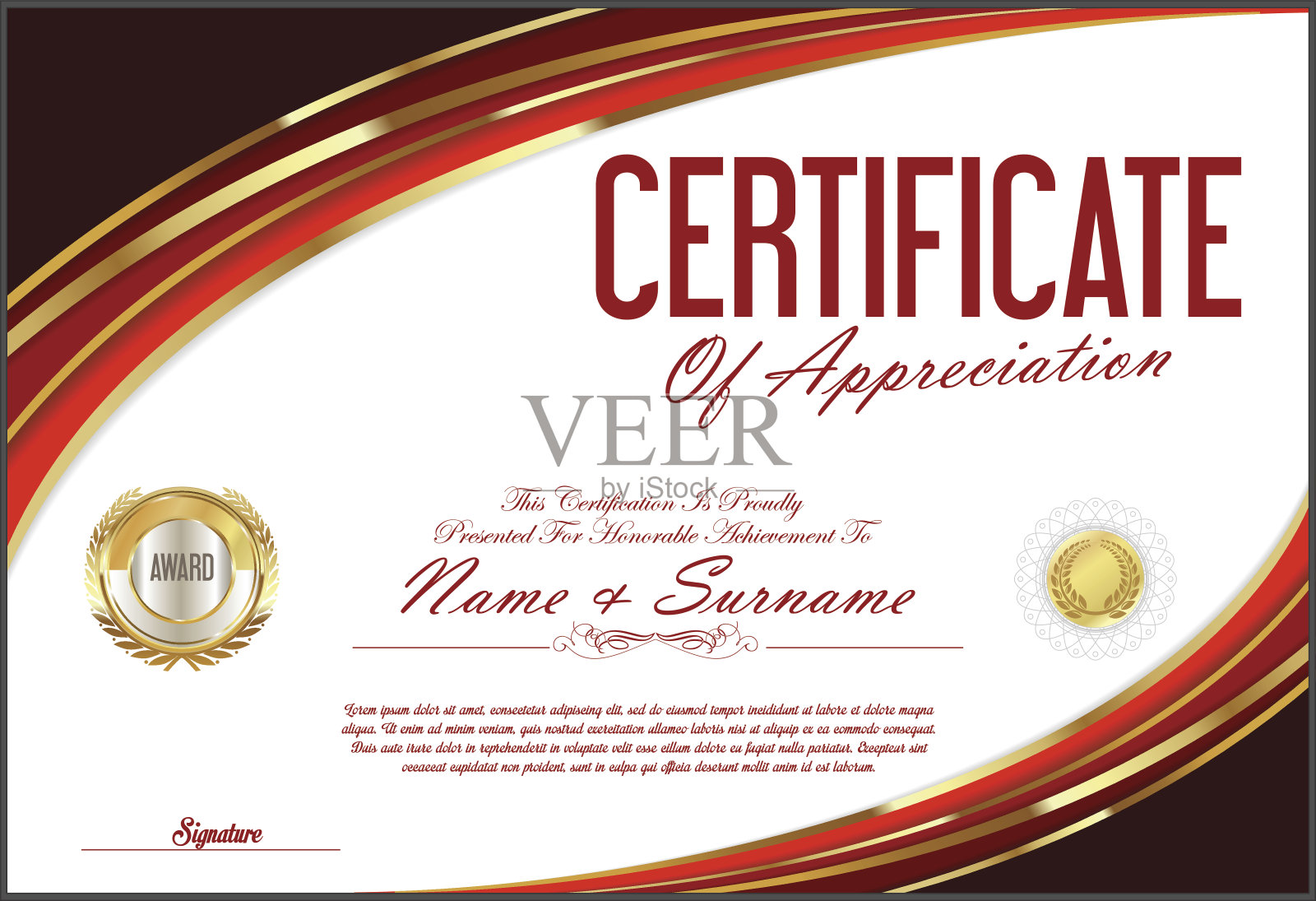 证书模板复古设计设计模板素材