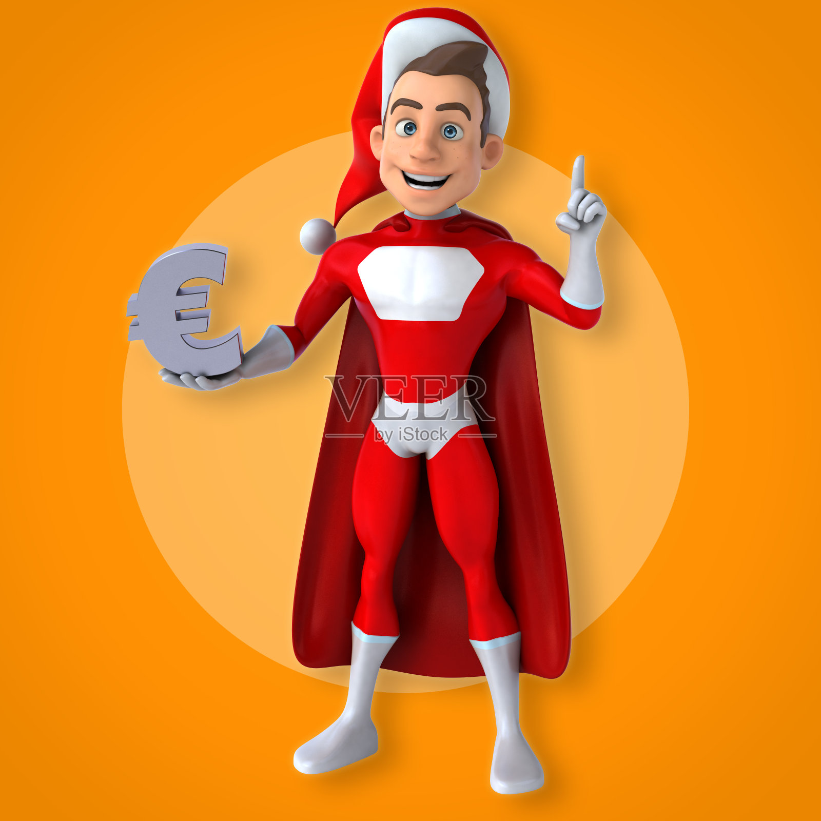 有趣的超级英雄- 3D插图照片摄影图片