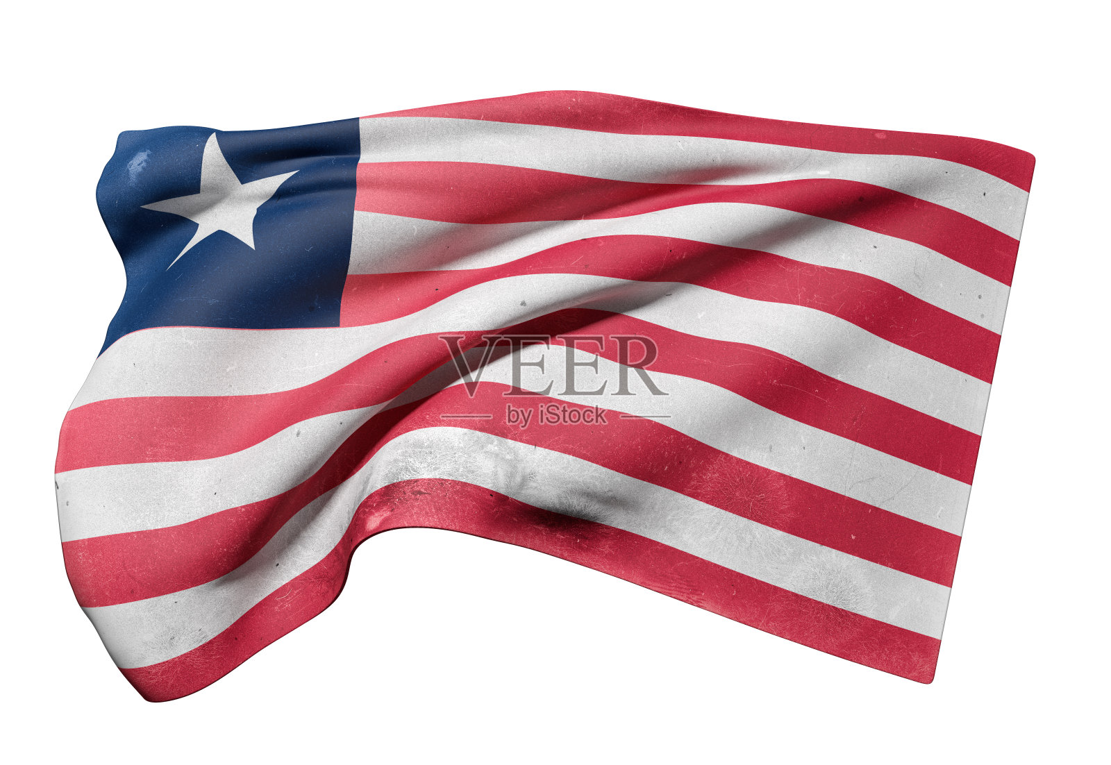 利比里亚国旗挥舞着照片摄影图片