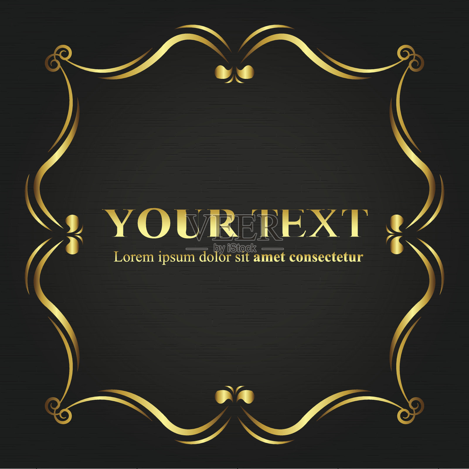 标签经典风格黄金设计模板素材