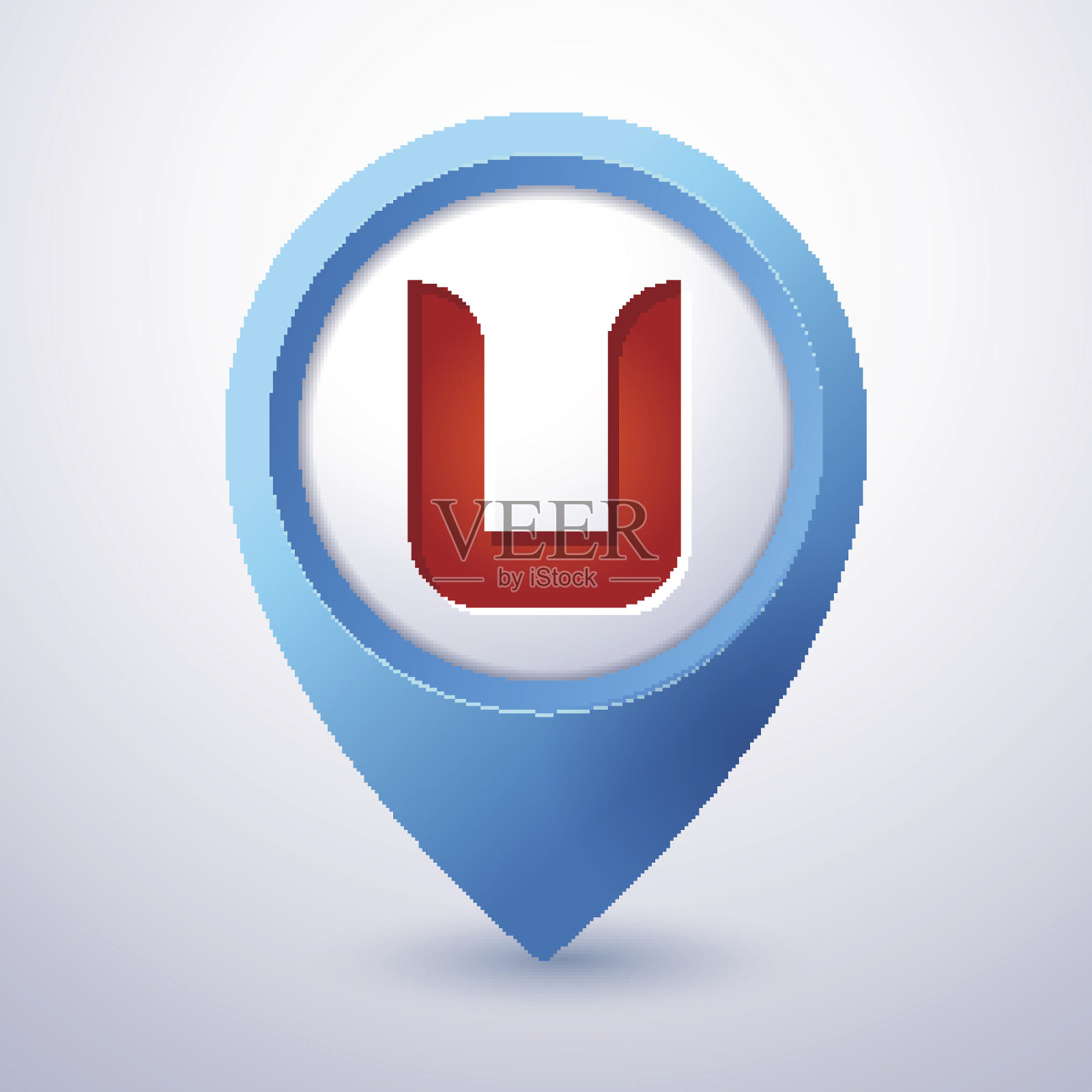 带字母符号的映射指针设计元素图片