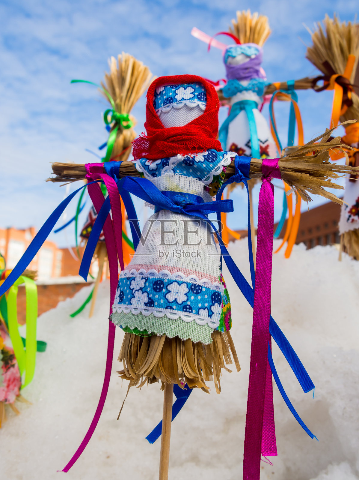 俄罗斯的护身符，一个小娃娃的形式照片摄影图片