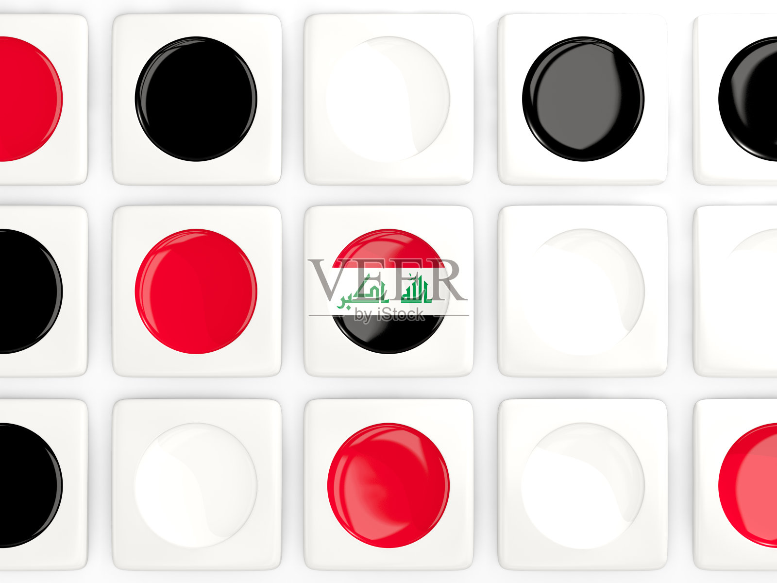 马赛克背景与伊拉克国旗照片摄影图片