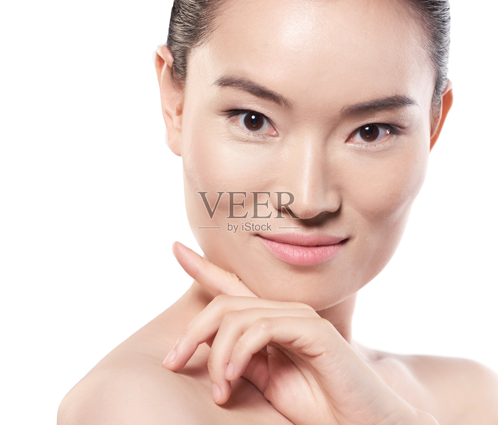 光滑的皮肤。亚洲美女照片摄影图片