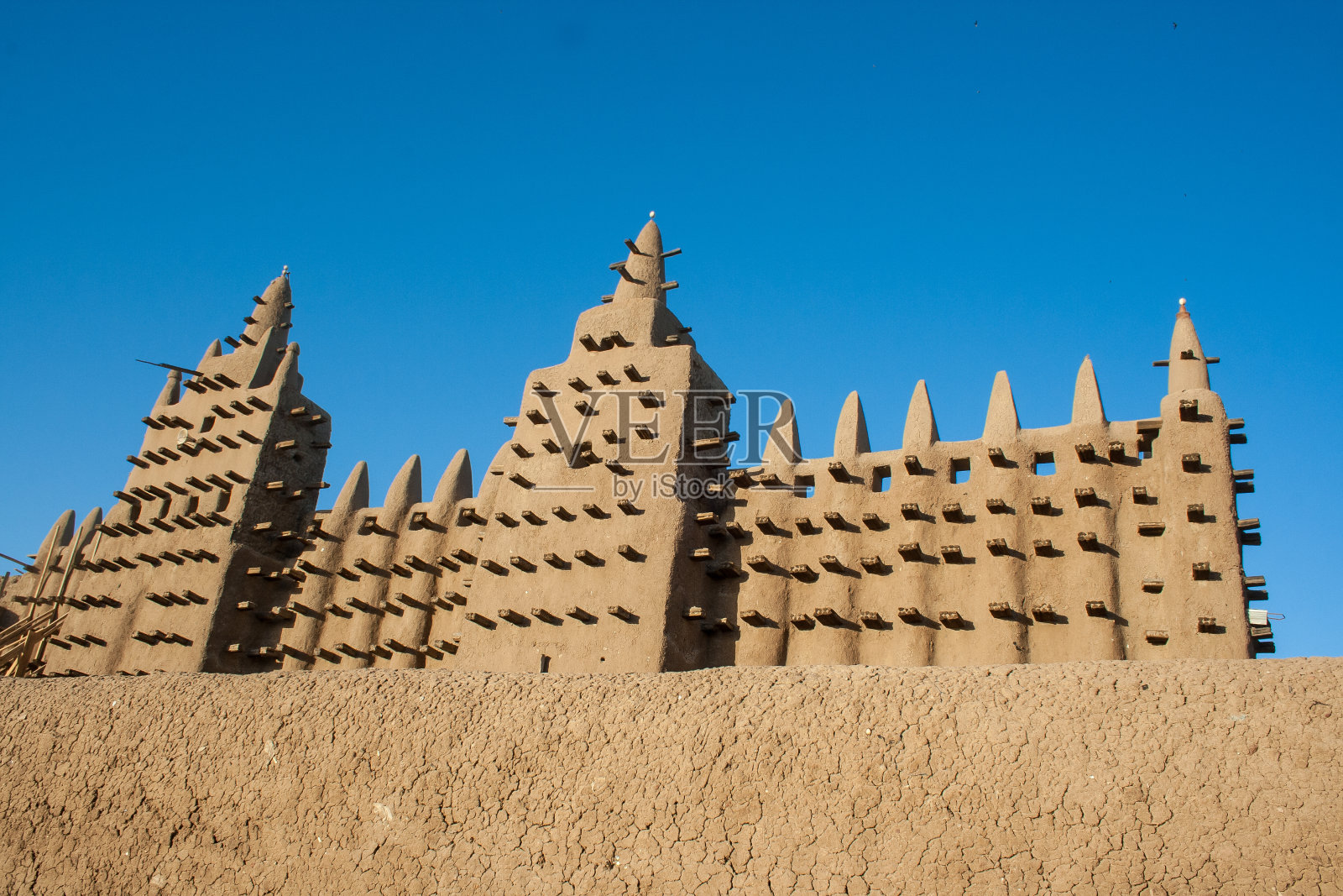 非洲马里Djenné的大清真寺。照片摄影图片