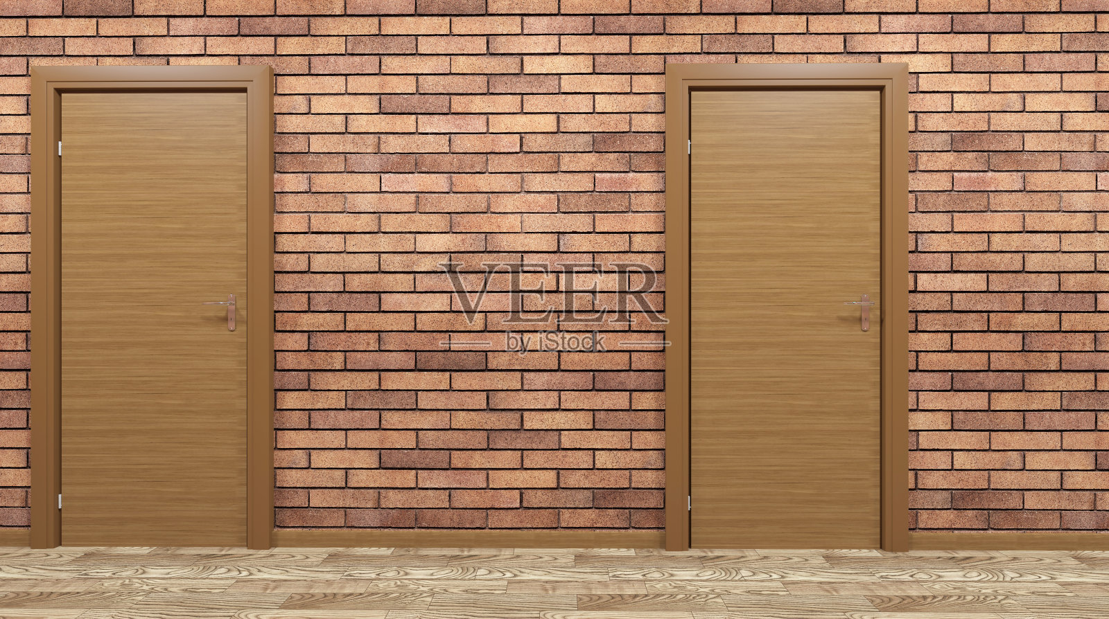 办公楼的走廊。三维渲染照片摄影图片