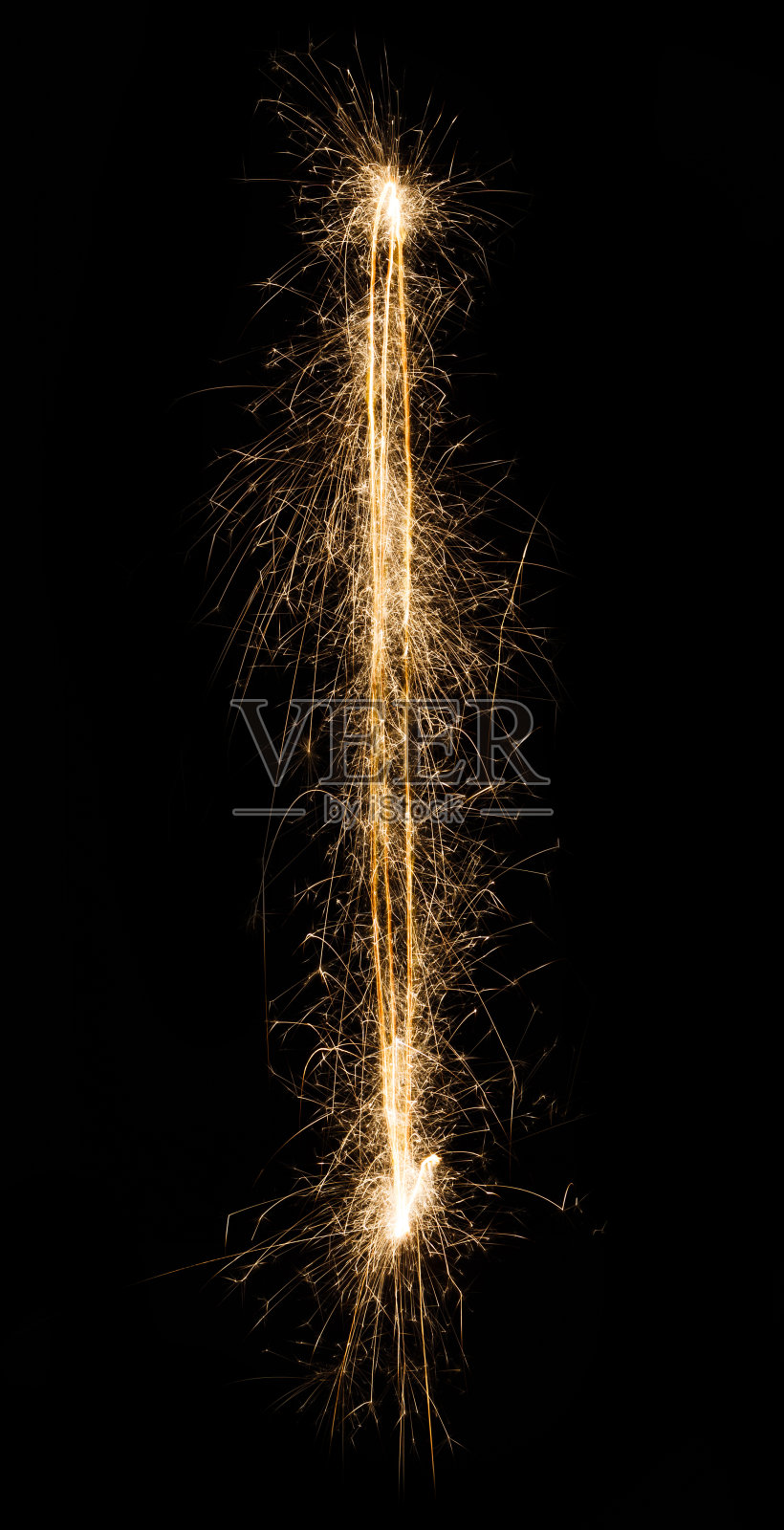 英文字母I或线从火花在黑色的背景。照片摄影图片