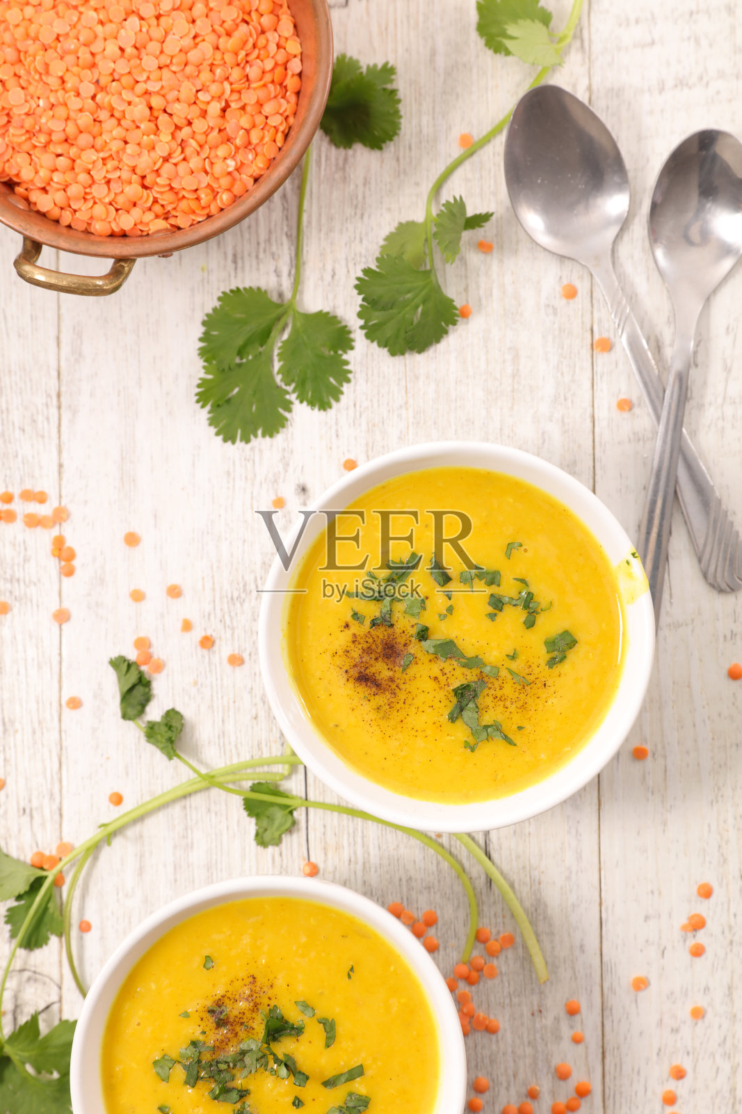 姜黄扁豆汤照片摄影图片