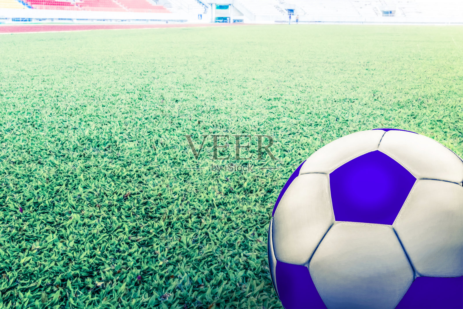 带足球的足球场照片摄影图片