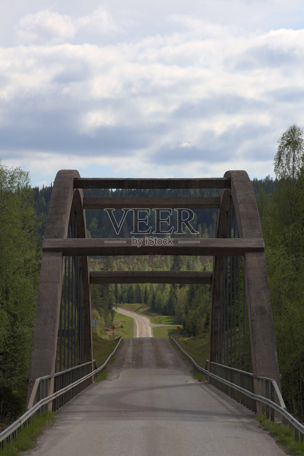 瑞典Ammeraan河上的桥照片摄影图片