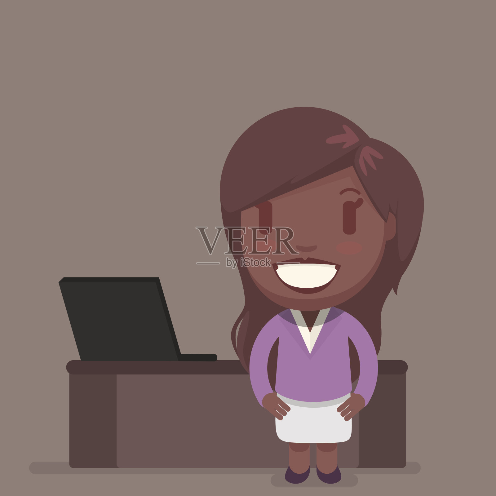 非裔美国女商人设计元素图片