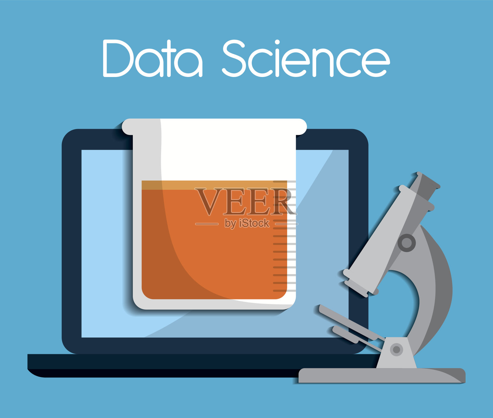 数据科学设计，矢量图插画图片素材