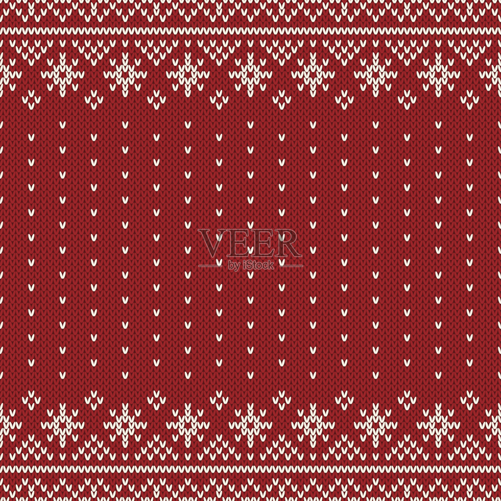 传统的Fair Isle风格无缝针织图案。圣诞节的背景插画图片素材