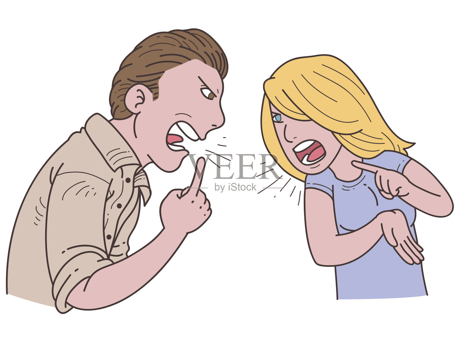 争论插画图片素材