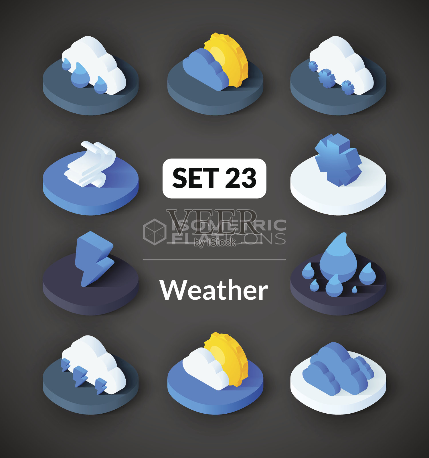 等距平面图标设置23插画图片素材