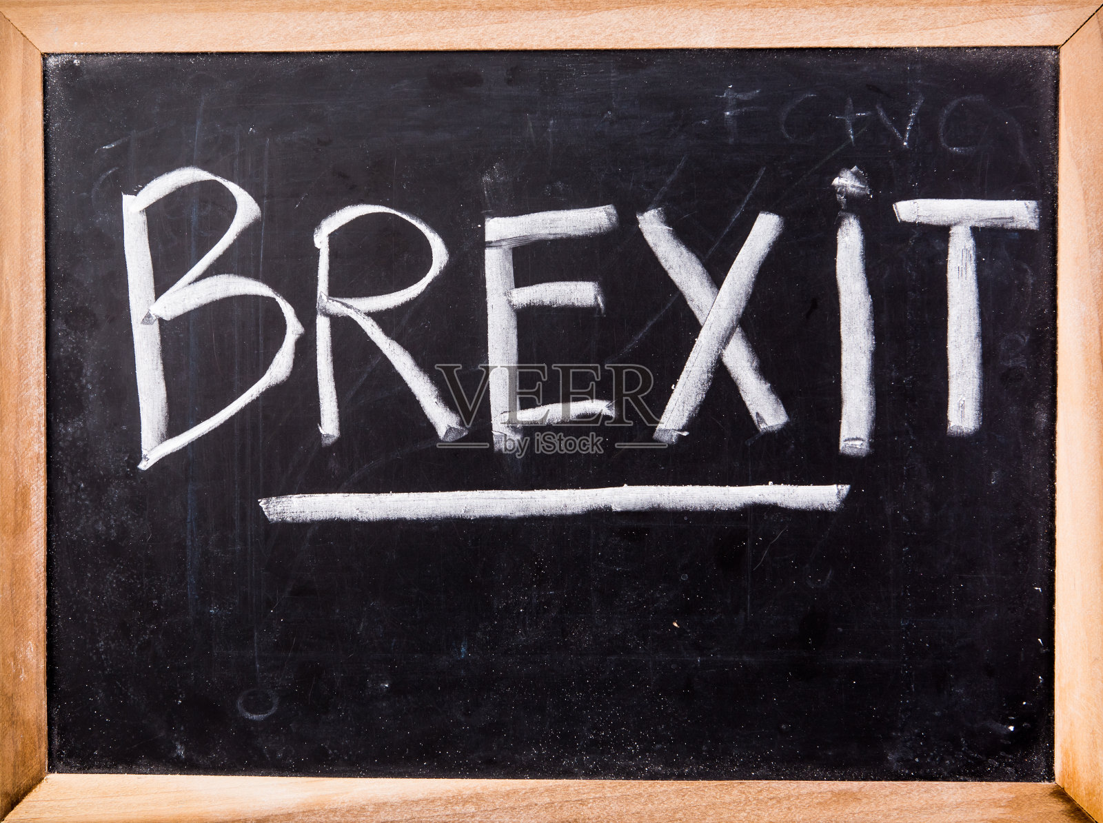 黑板上的脱欧词照片摄影图片