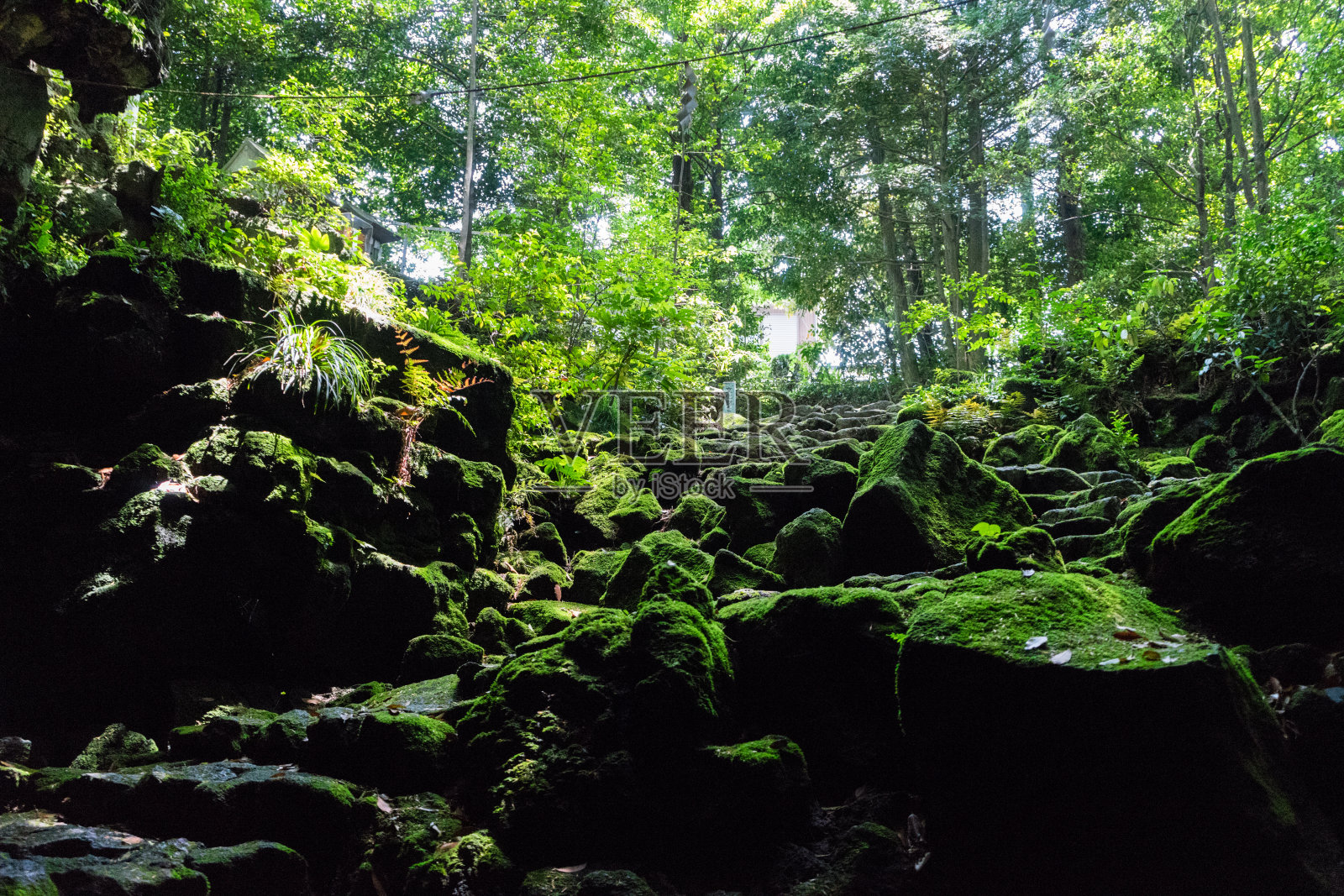 Komakado风洞的石阶照片摄影图片