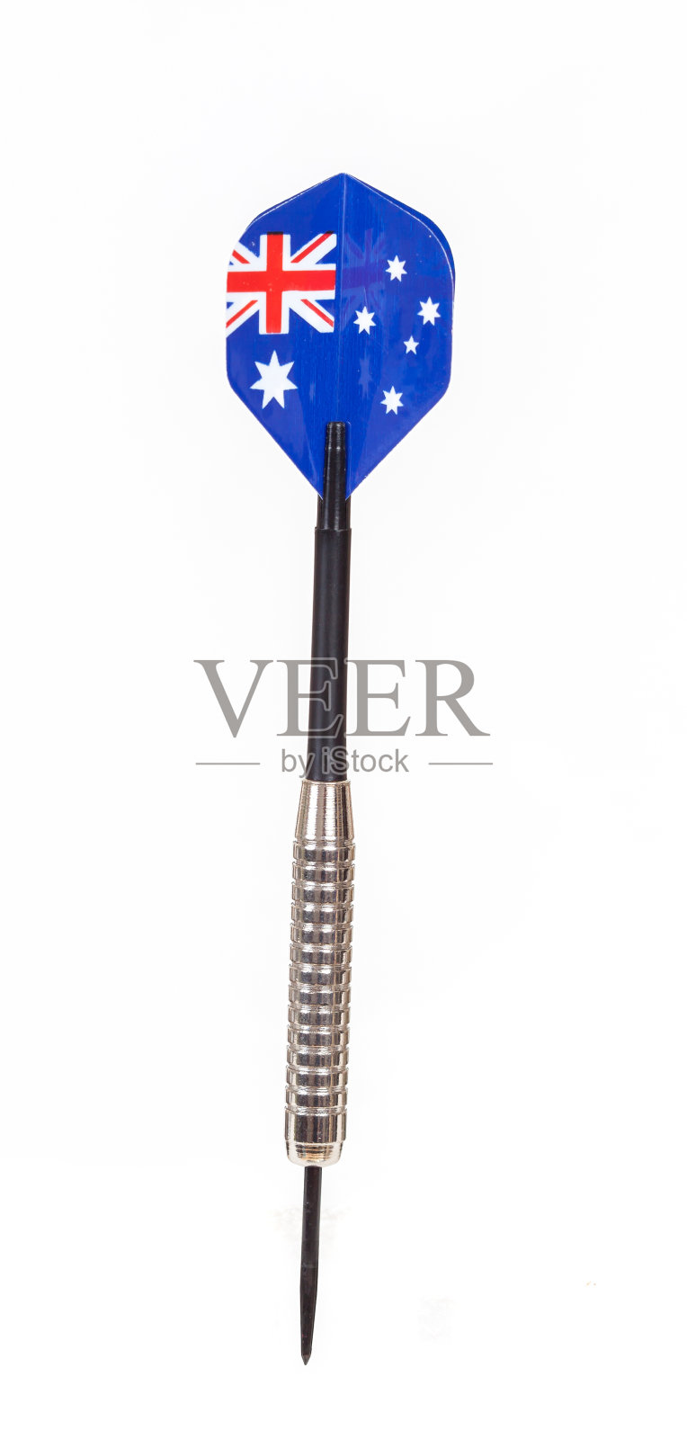 箭与澳大利亚国旗上的白色照片摄影图片