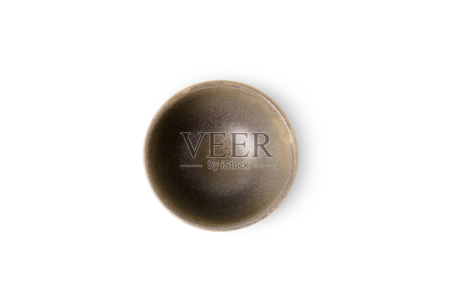 顶视图的空陶瓷茶灯壶孤立照片摄影图片