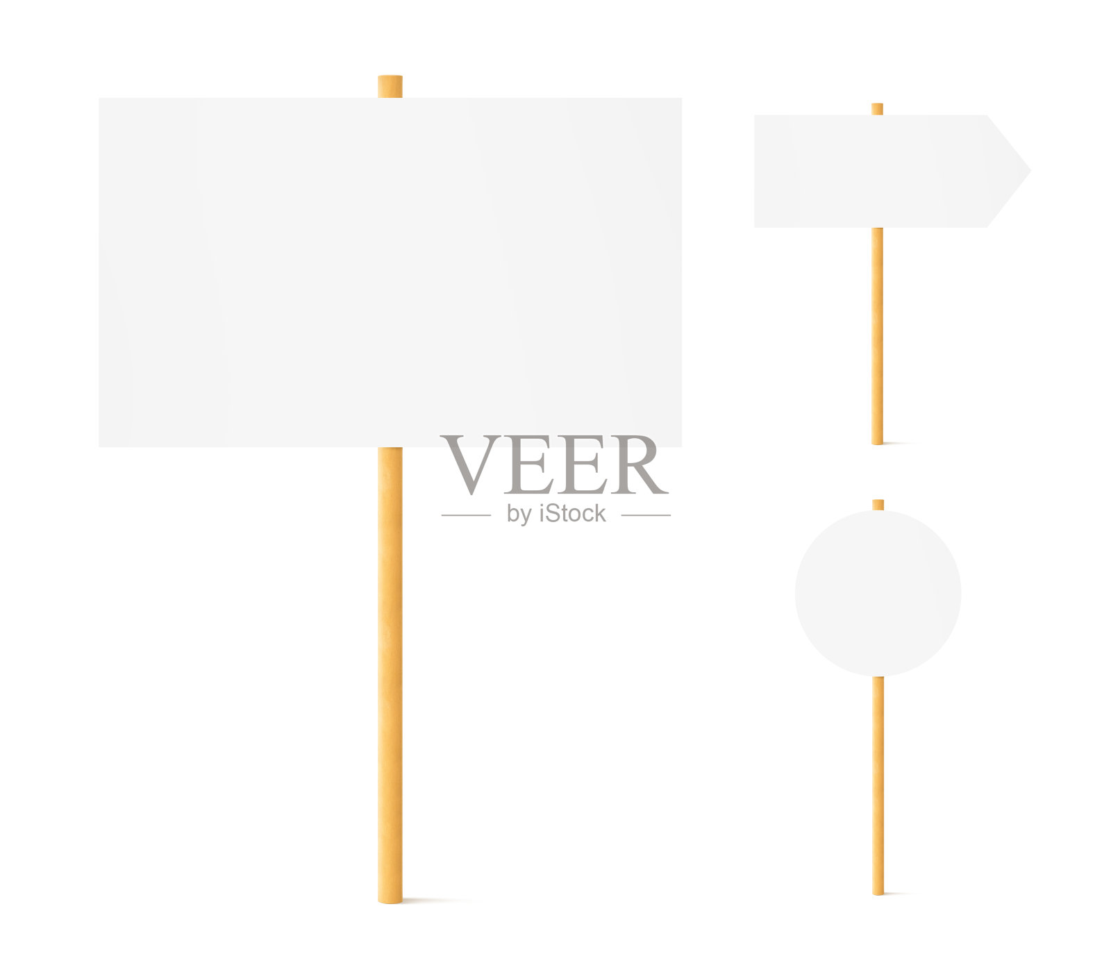 横幅模拟设置了木棒孤立照片摄影图片