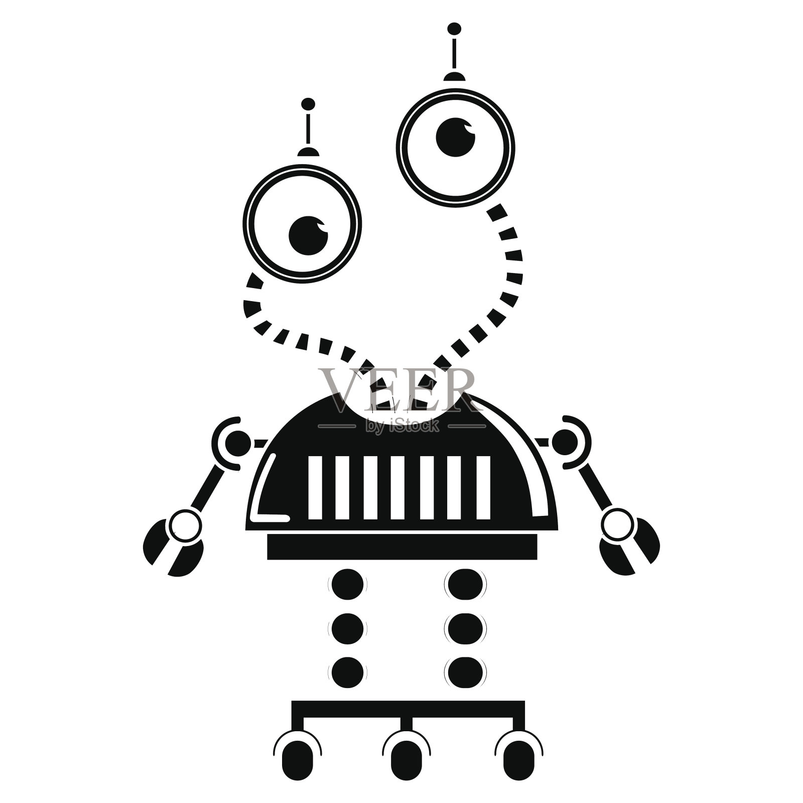 向量机器人轮廓插画图片素材