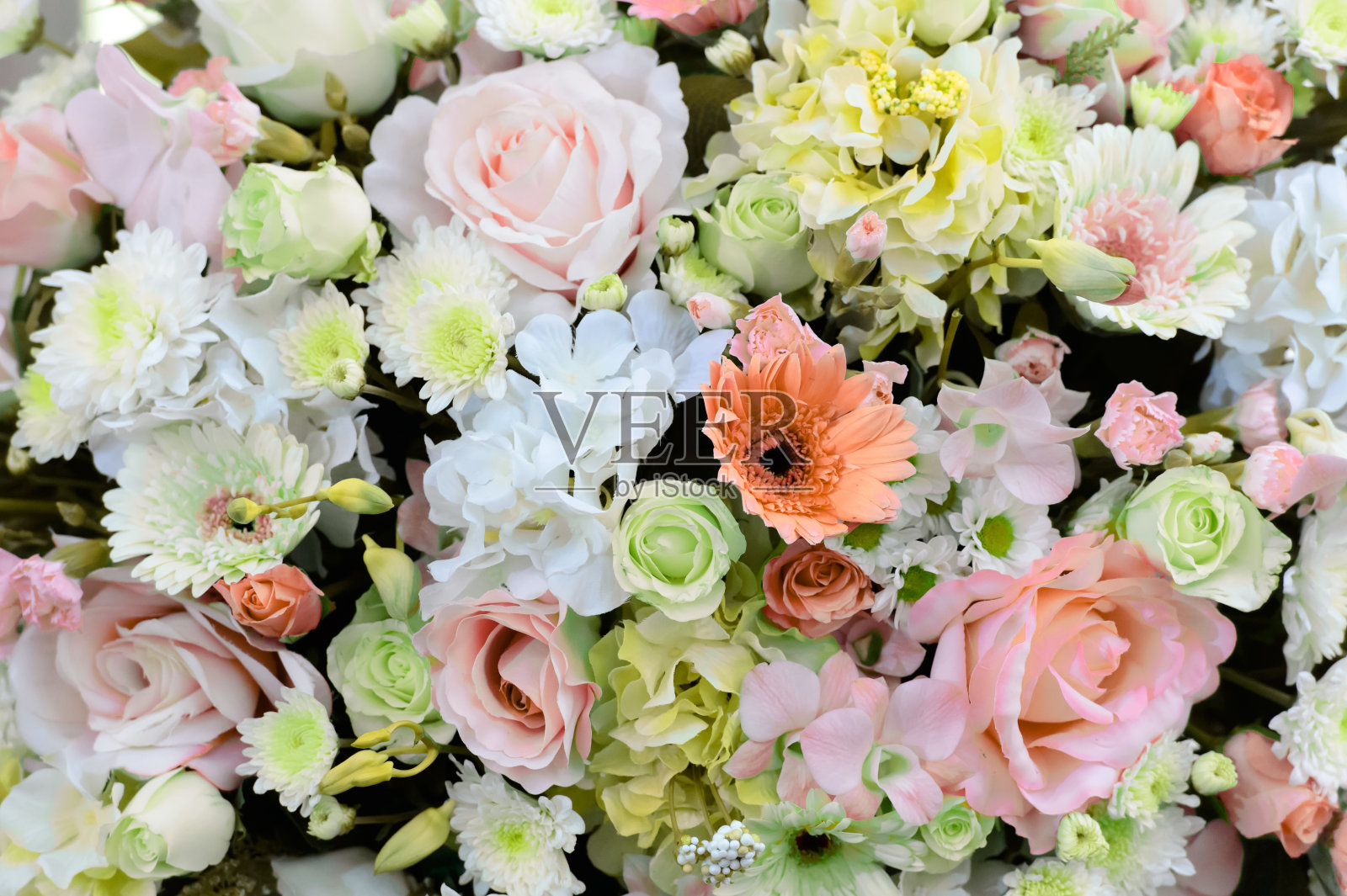 美丽的鲜花背景和纹理的婚礼场景照片摄影图片