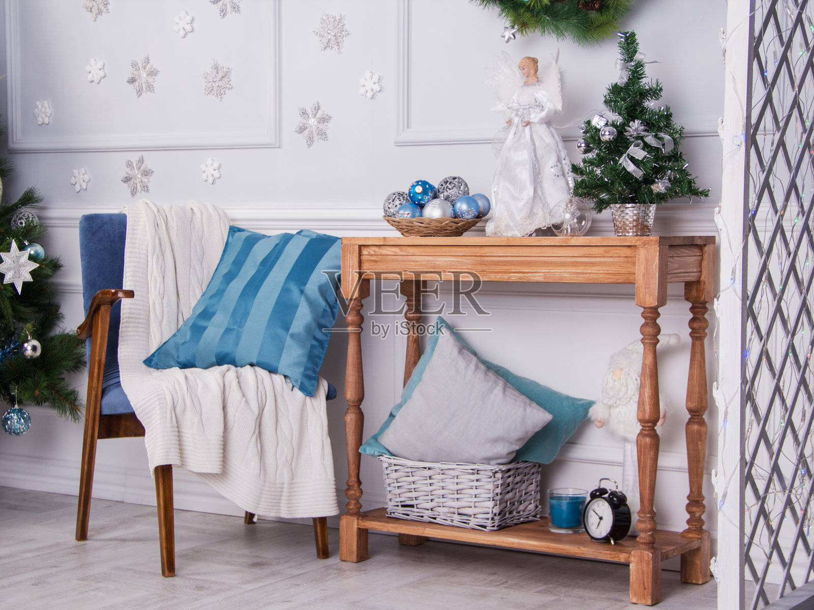 新年和圣诞节的内饰照片摄影图片