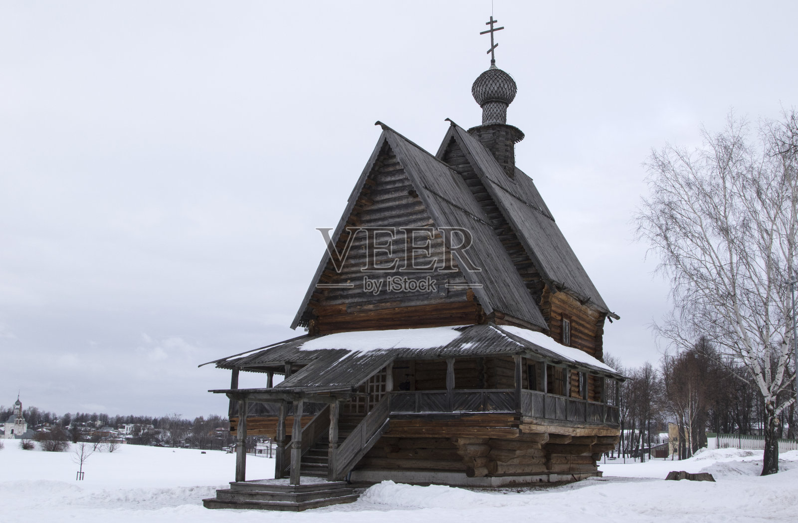 18世纪的尼古拉斯木制教堂照片摄影图片