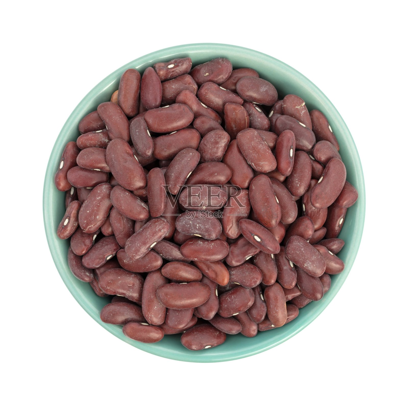 碗里装着暗红色的有机芸豆照片摄影图片
