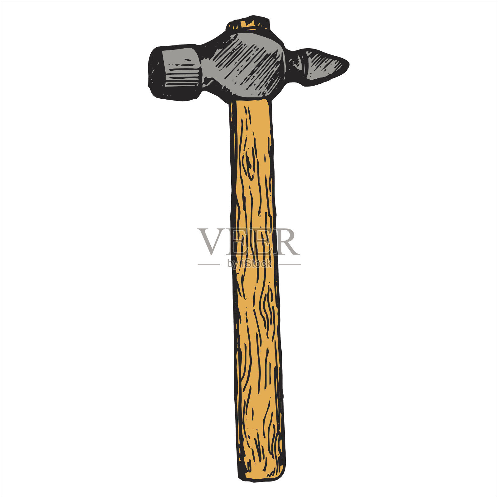 手绘锤设计元素图片