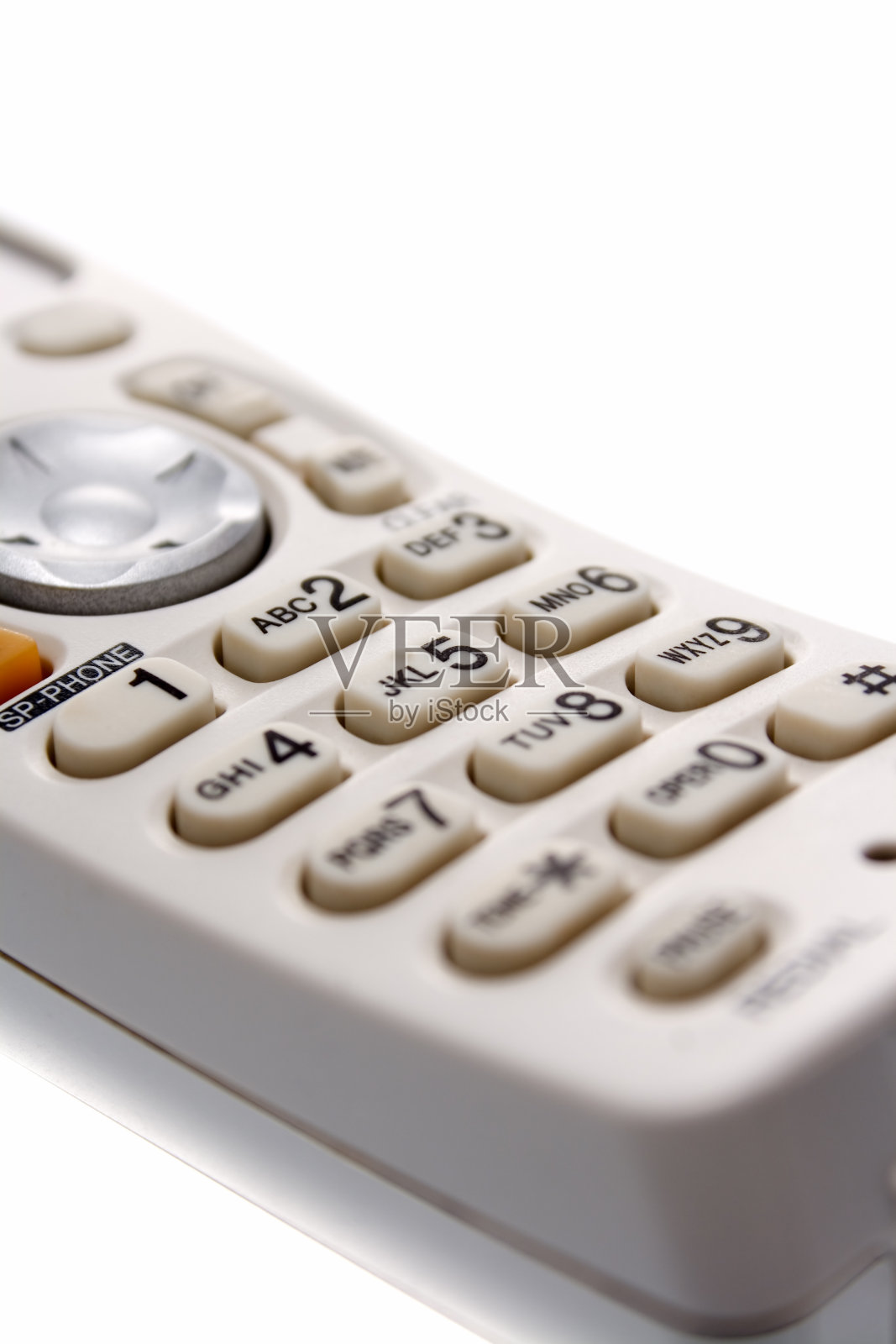 白色无绳电话的键盘照片摄影图片