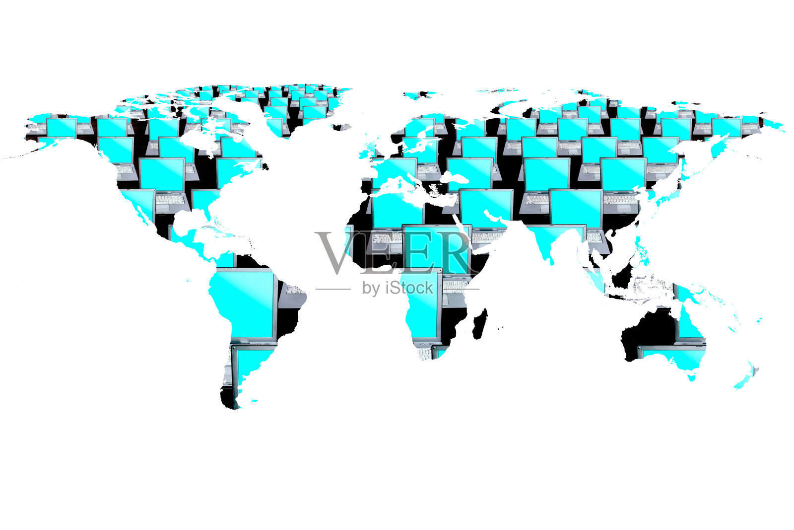 世界地图和电脑照片摄影图片