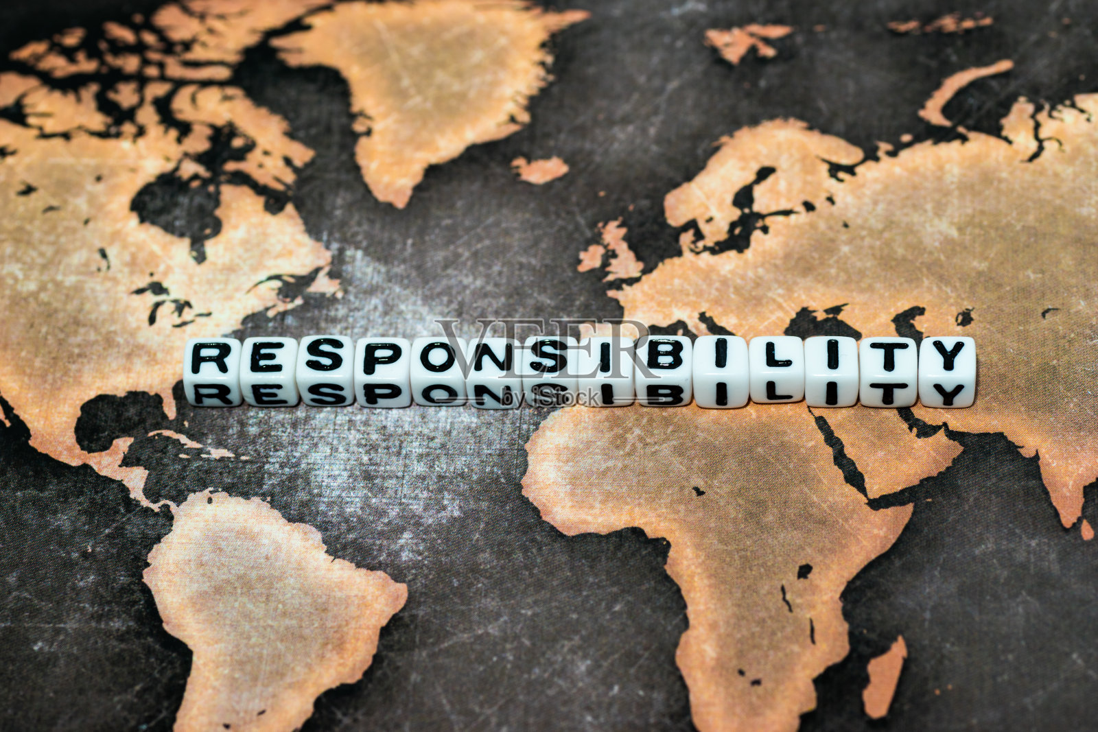 责任在垃圾世界地图照片摄影图片