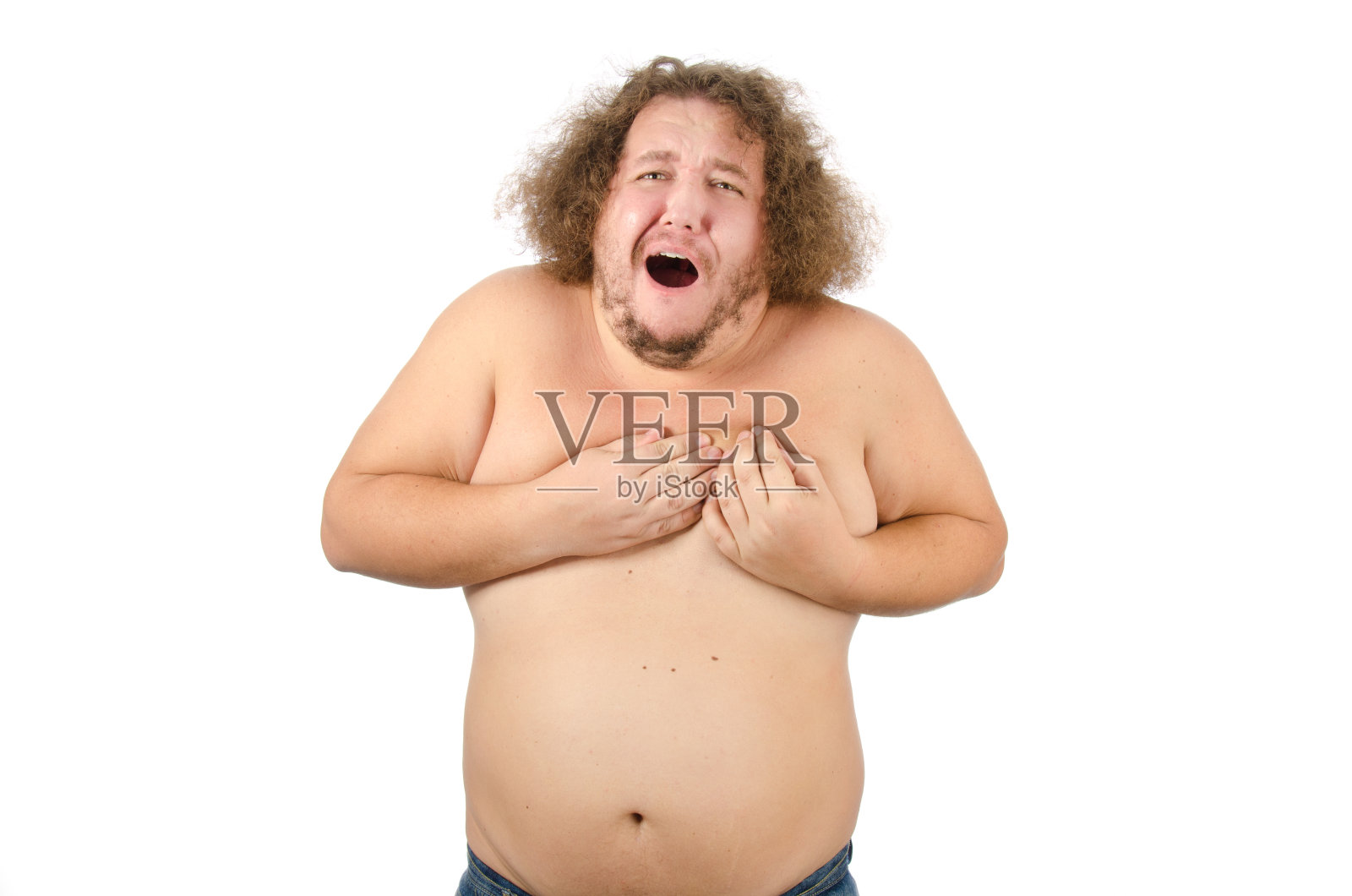 心脏病和胖子。照片摄影图片