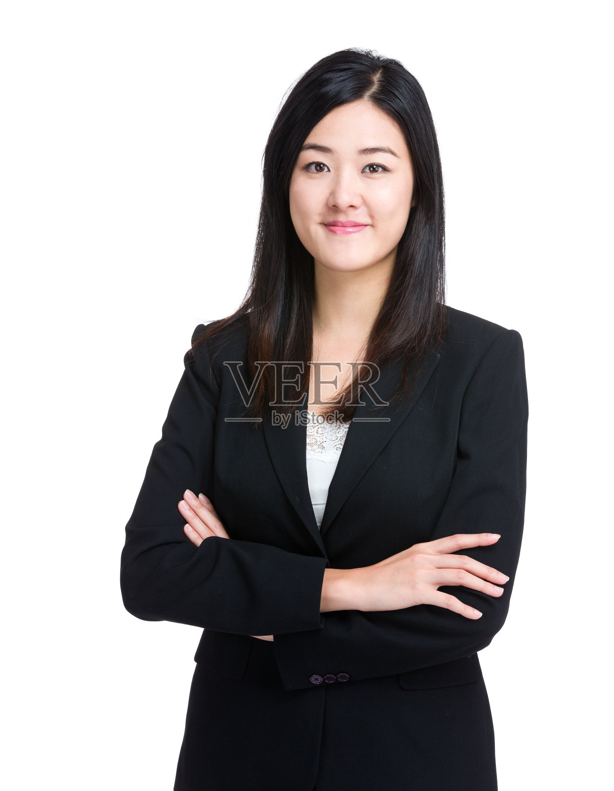 一个中国女商人的肖像照片摄影图片