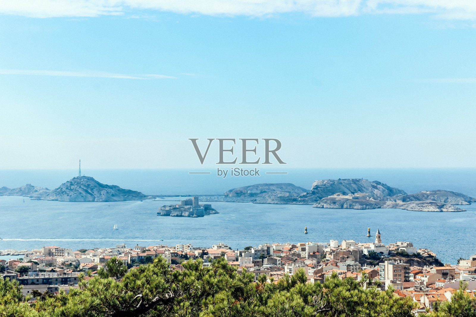 从山上俯瞰马赛照片摄影图片