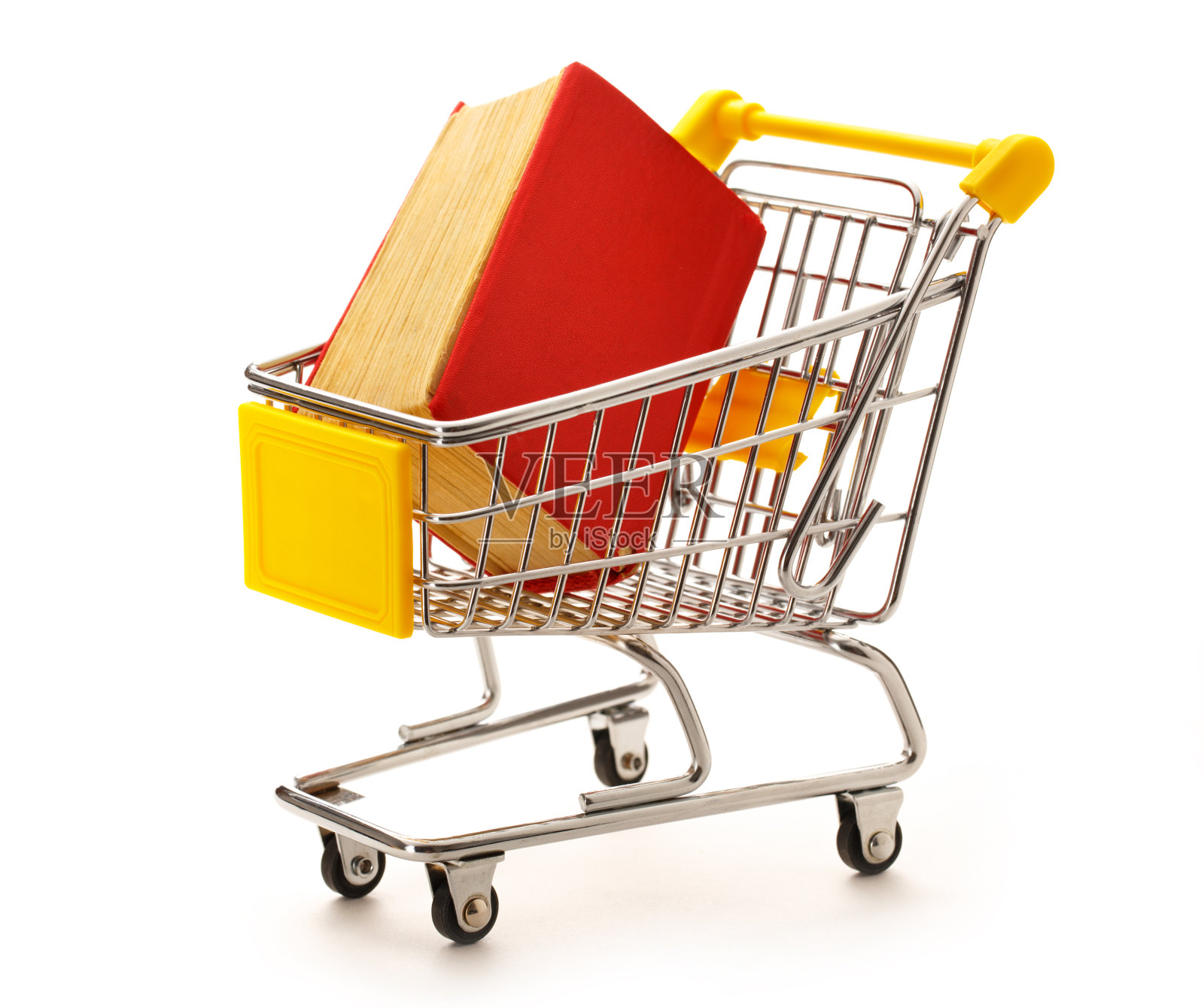 有书的市场手推车照片摄影图片