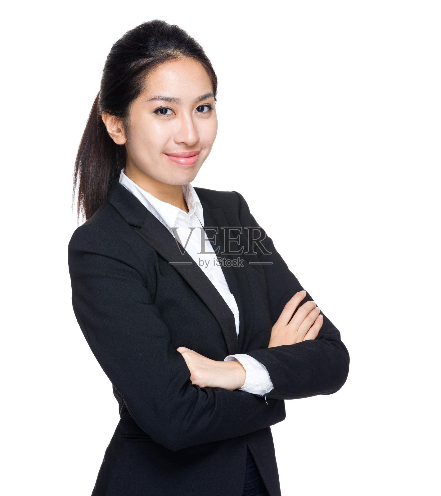 一个中国女商人的肖像照片摄影图片