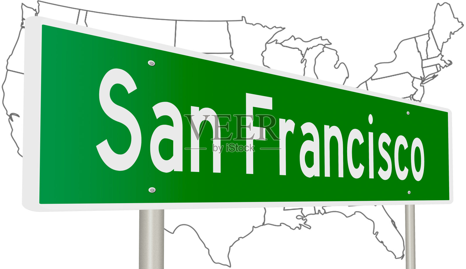 旧金山高速公路标志照片摄影图片