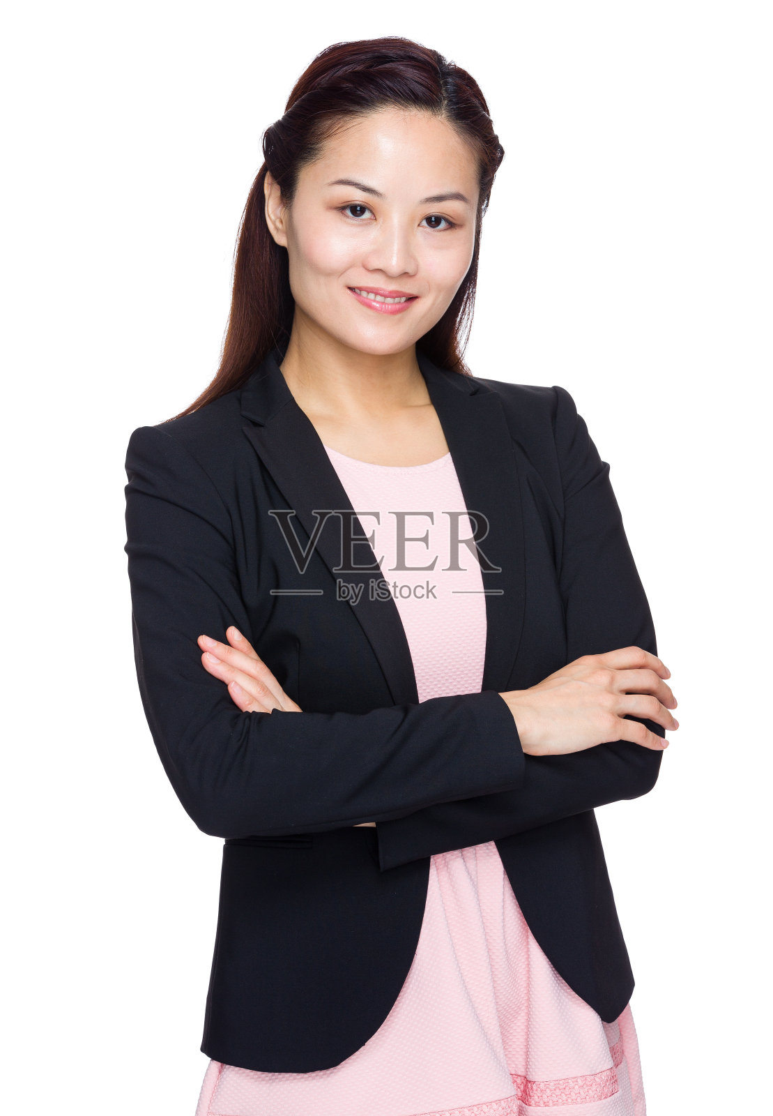 一个中国女商人的肖像照片摄影图片