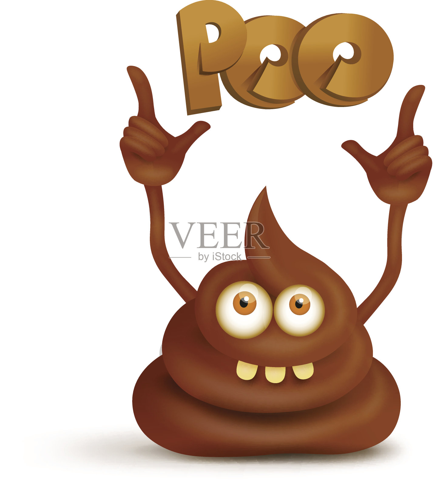 有趣的卡通人物的粪便切表情字符插画图片素材