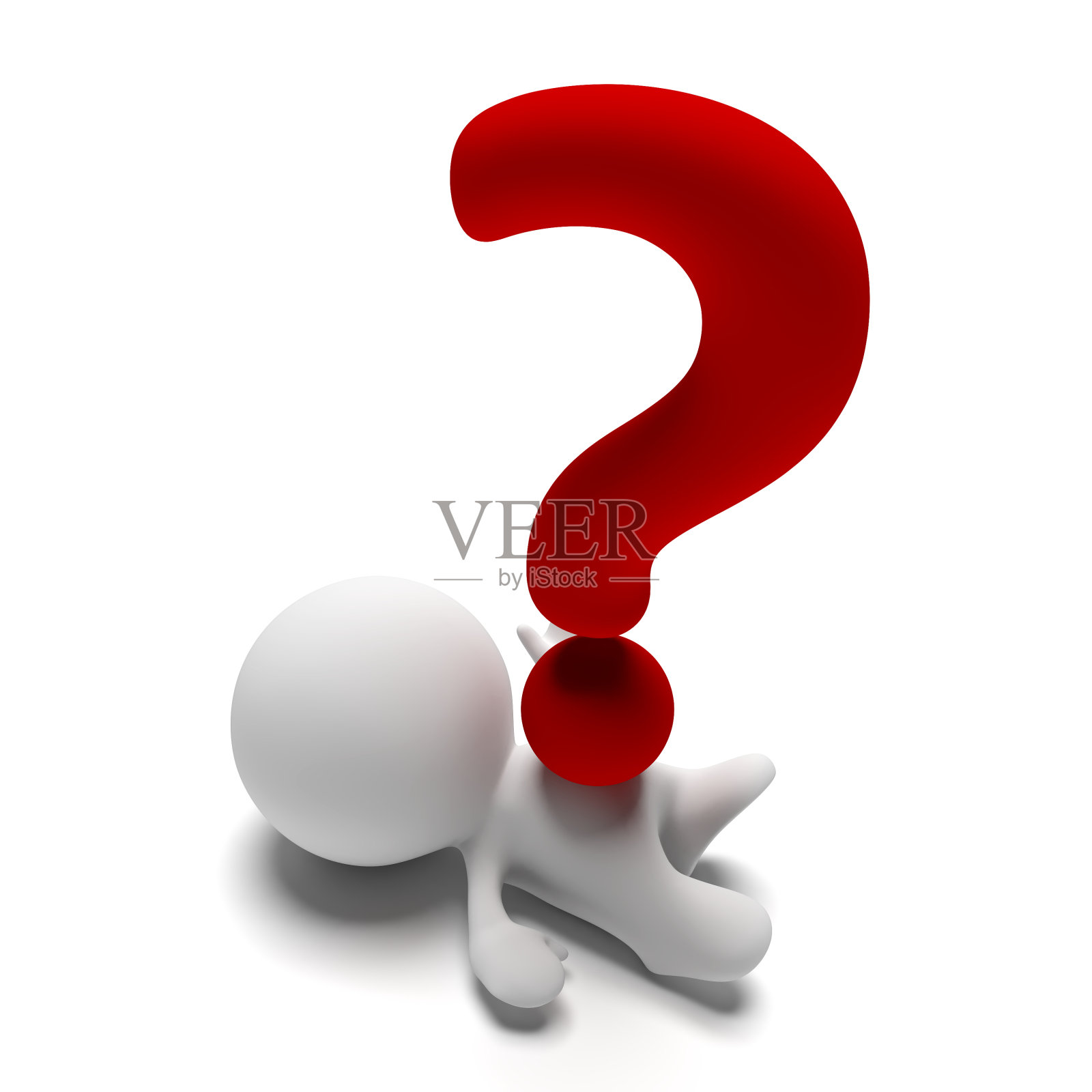 3d说谎的人下一个巨大的红色问号照片摄影图片
