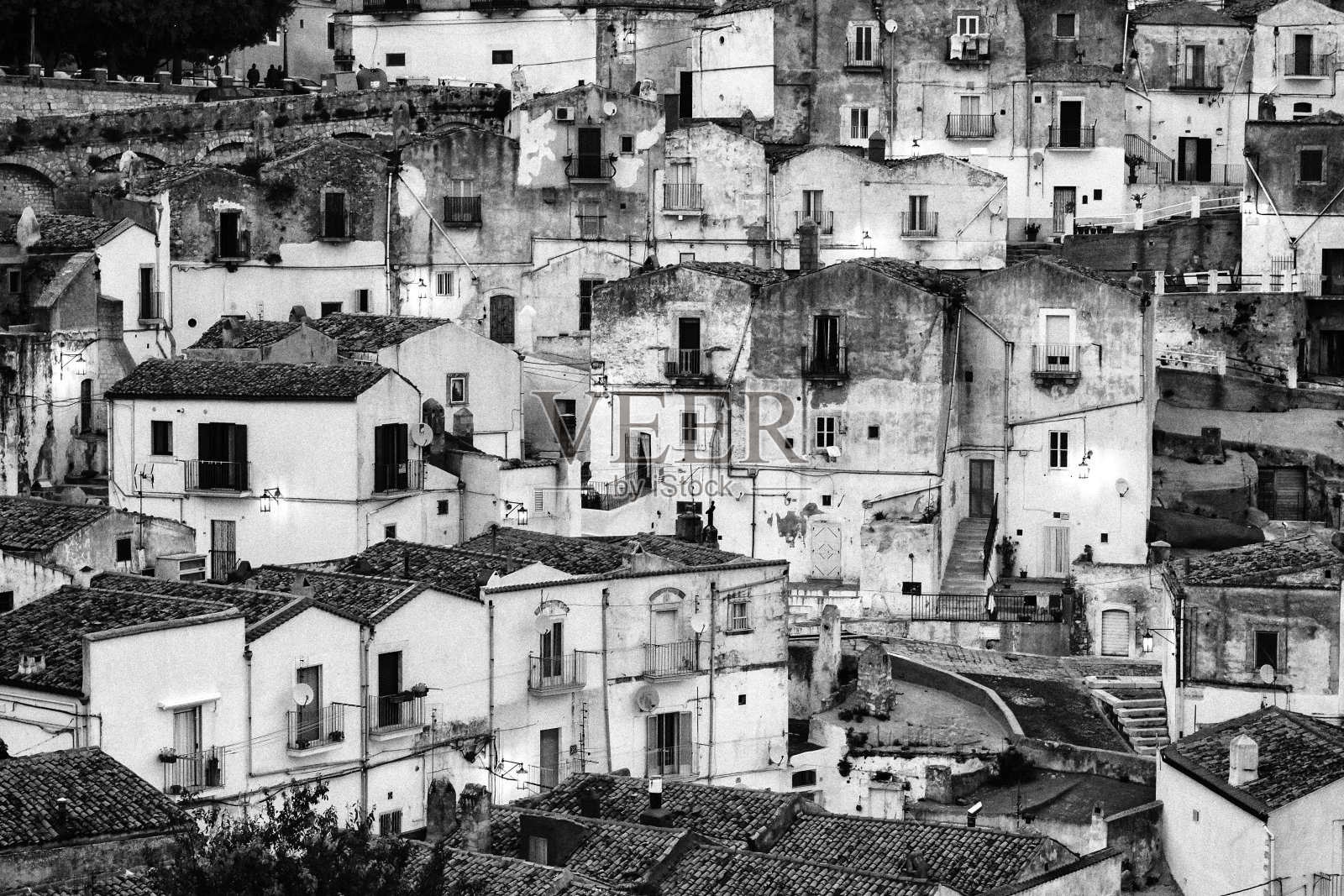 圣安杰洛山白房子照片摄影图片