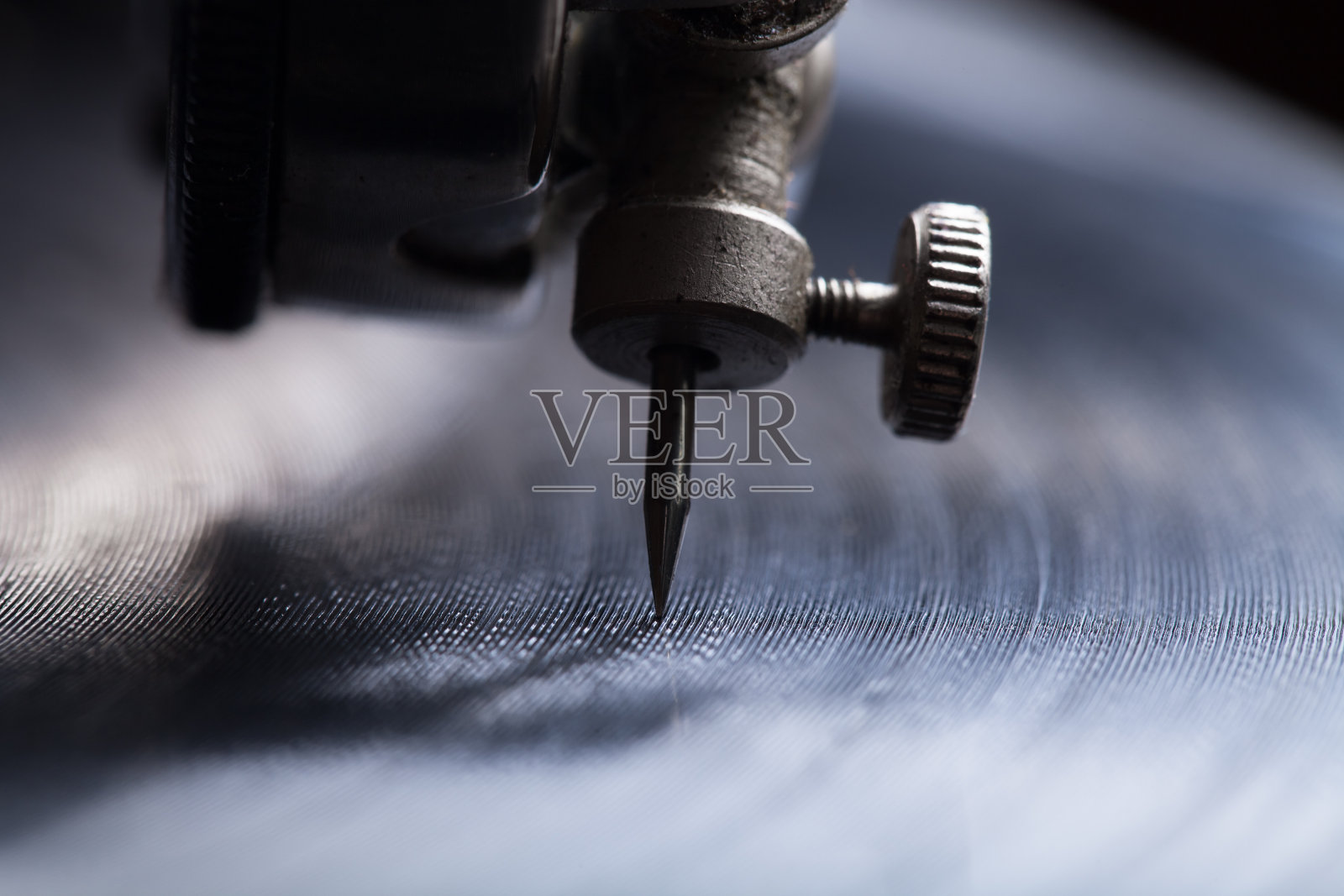 旧的留声机。关闭视图。有选择性的重点。浅的部门照片摄影图片