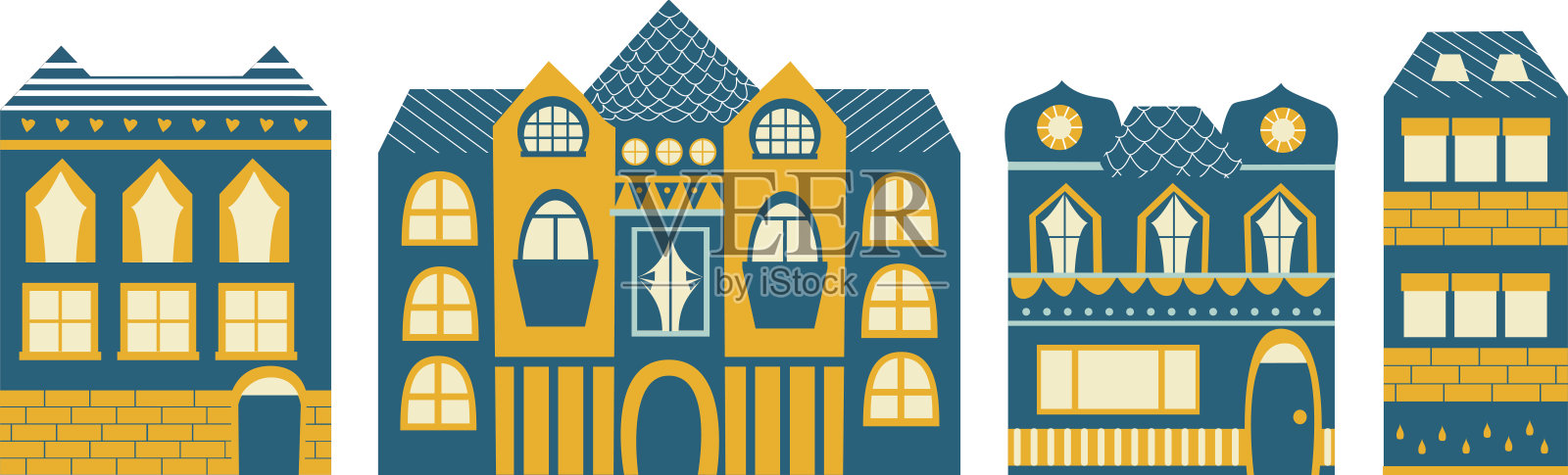 现代住宅插画图片素材