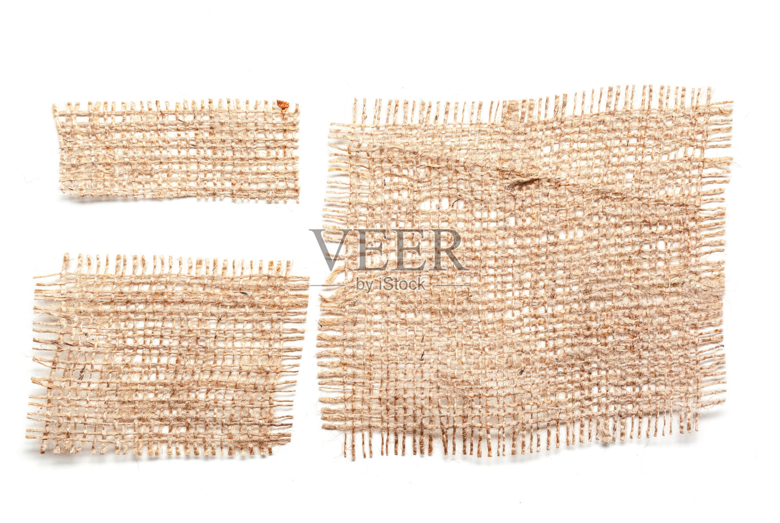 麻布材料孤立在白色照片摄影图片