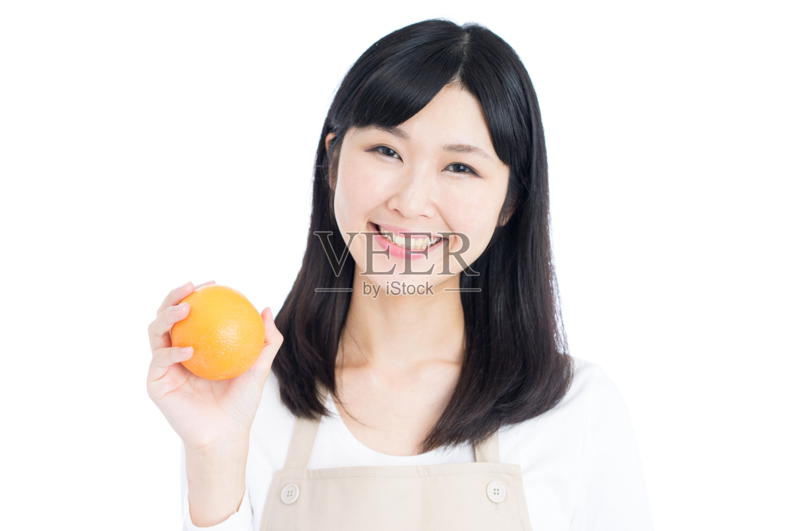 女人拿着水果照片摄影图片